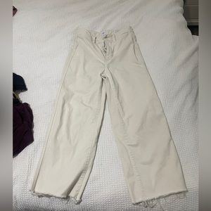 Cream colored gap wide leg pants in size 00